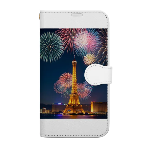 ✨ラスベガスと花火✨ Book-Style Smartphone Case