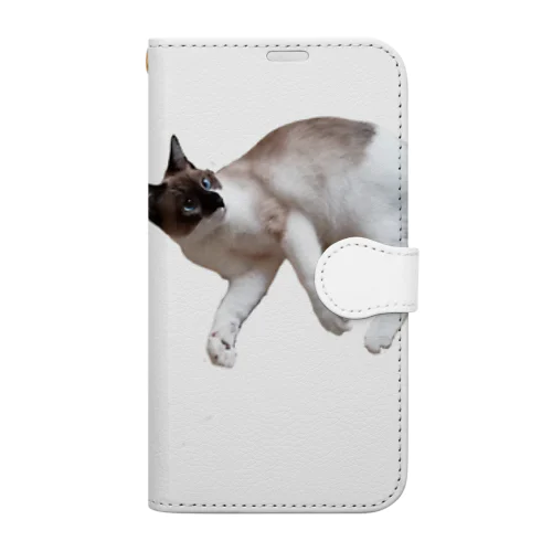 ねこたちの癒し Book-Style Smartphone Case