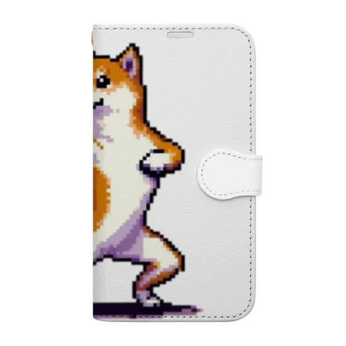 踊りまくる柴犬 Book-Style Smartphone Case