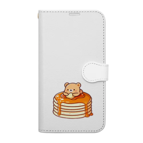 ホットケーキとクマさん Book-Style Smartphone Case