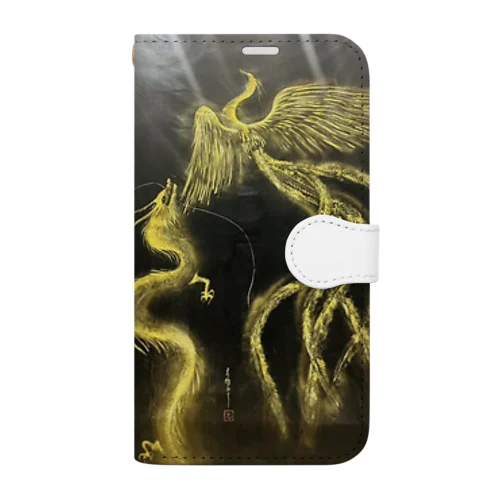 昇龍と鳳凰 Book-Style Smartphone Case