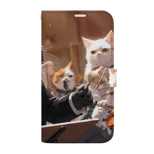 黒猫の指揮者-Re:role Cats(リロールキャッツ)シリーズNo.1-3-2-250203 Book-Style Smartphone Case