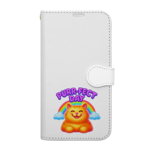 🌈 A purr-fectly gentle day.　にゃんとも優しい、最高の1日を。 Book-Style Smartphone Case