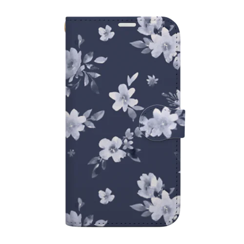 月夜に咲く ― 静謐なフローラルノート Book-Style Smartphone Case