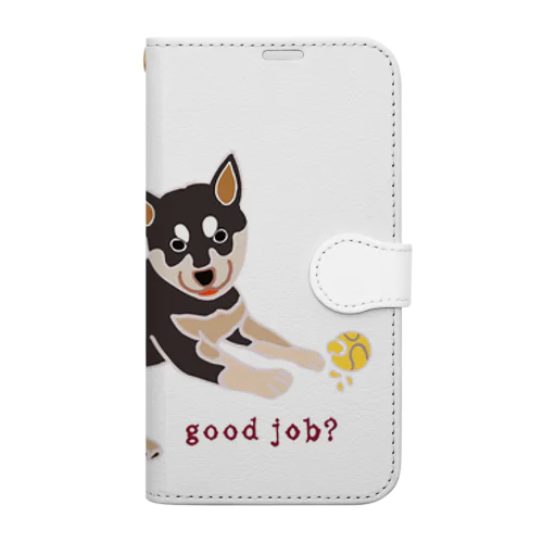 黒柴スマホケース Book-Style Smartphone Case