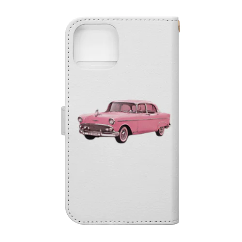 RETRO PINK CAR 手帳型スマホケース