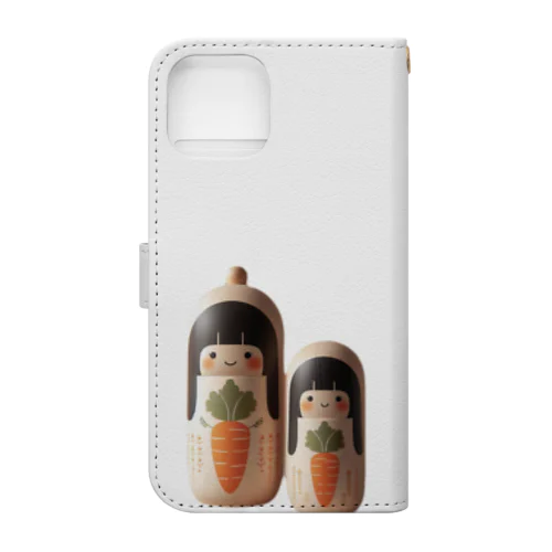 にんじんこけし Book-Style Smartphone Case