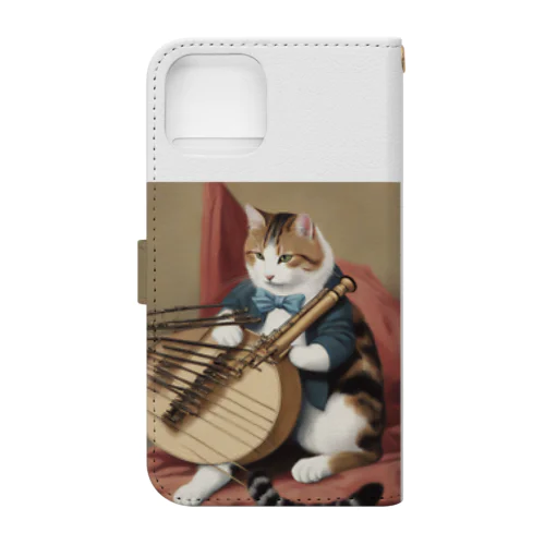  orchestra cat 001 手帳型スマホケース