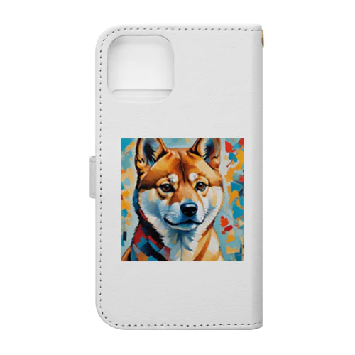 柴犬の幾何学 Book-Style Smartphone Case