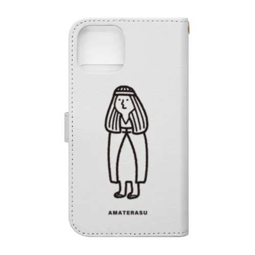 AMATERASU_WOMAN_LINE_BK Book-Style Smartphone Case