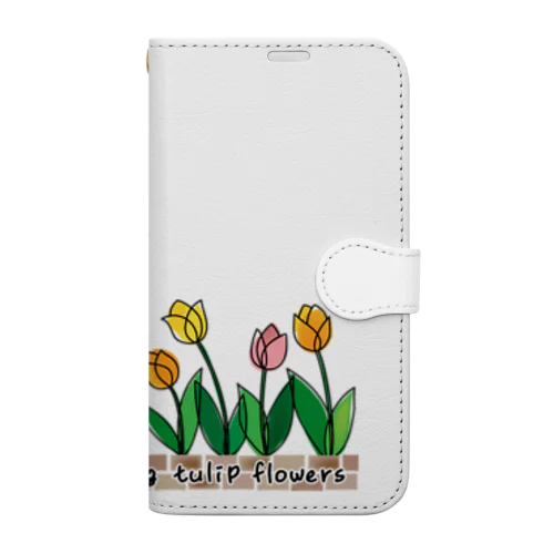 The blooming tulip flowers Book-Style Smartphone Case