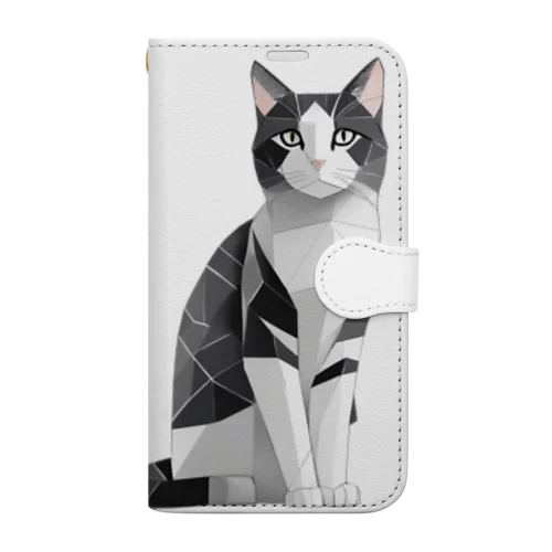 日本の猫　ハチワレさん Book-Style Smartphone Case