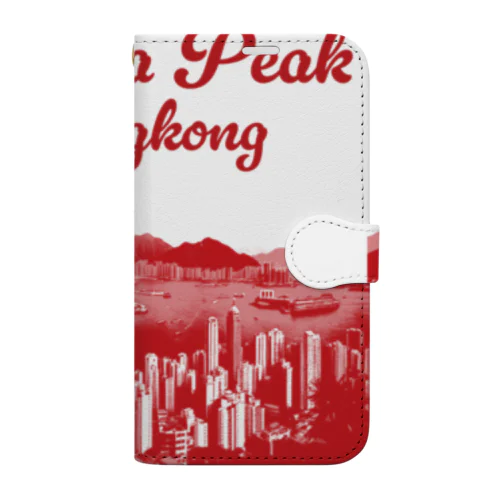 【前面：赤】Victoria Peak Book-Style Smartphone Case