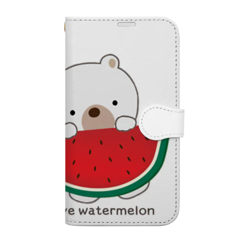 I love watermelon 手帳型スマホケース