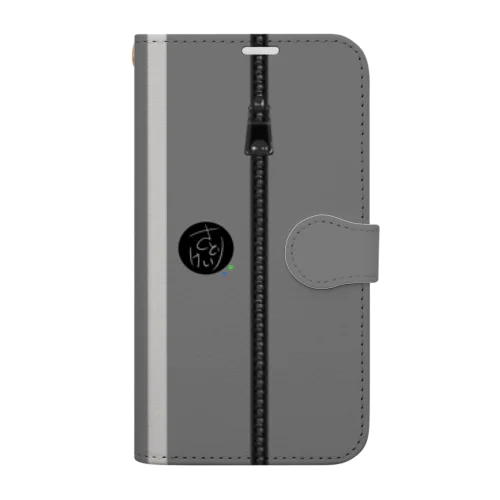 スマホケース／iPhone専用【さとりジャージ（黒）】 Book-Style Smartphone Case