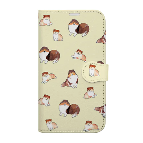 シェルティのおやこ Book-Style Smartphone Case