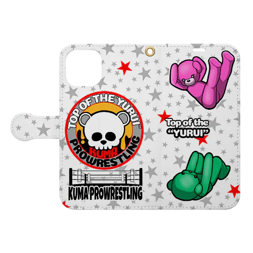 KUMA-PROWRESTLING 手帳型ケース Book-Style Smartphone Case