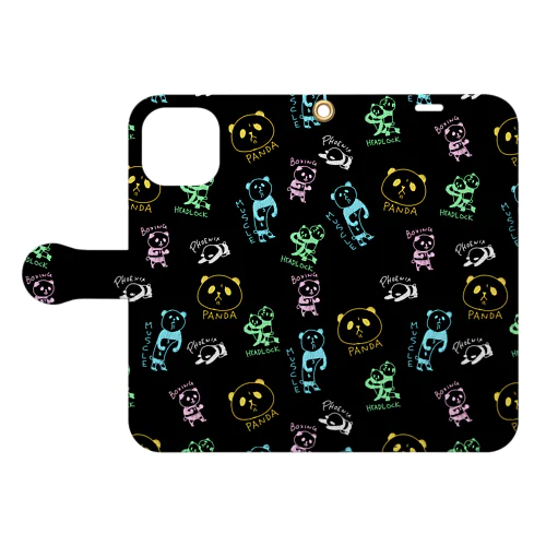 パンダプロレス 細々パンダちゃん Book-Style Smartphone Case