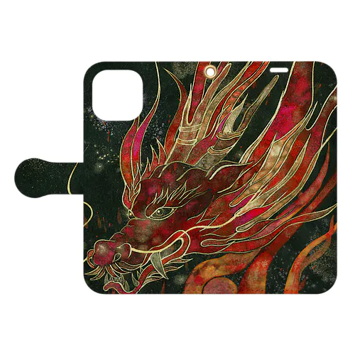 書画家：麗清REISEI「炎龍 FIRE DRAGON」8 Book-Style Smartphone Case