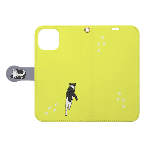 福を呼ぶ！！かぎしっぽねこ大ちゃん黄 Book-Style Smartphone Case