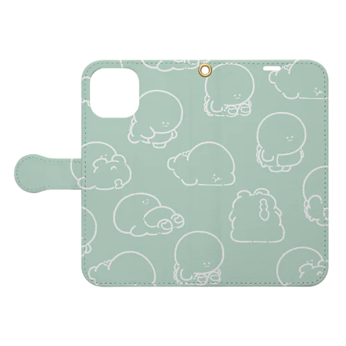 でんぐり返し怪獣(LightBlue) Book-Style Smartphone Case