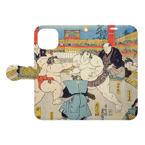 相撲　勧進大相撲興行之図 / Illustration of the Kanjin Grand Sumo Tournament 手帳型スマホケース