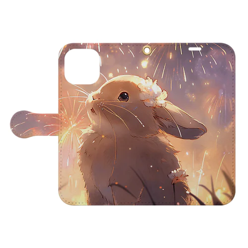 うさぎと花火｡.:*･ﾟ Book-Style Smartphone Case