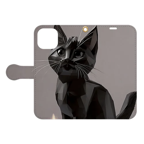 神秘的な猫シリーズ Book-Style Smartphone Case