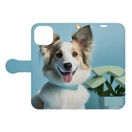 かわいくて元気な犬シリーズ Book-Style Smartphone Case