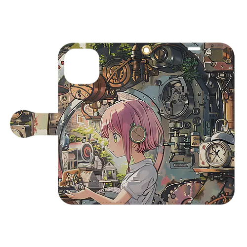 girl in the clock Book-Style Smartphone Case