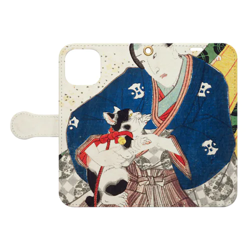 猫　源氏後集余情　あつまや / Genji Goshu Yojo Atsumaya Book-Style Smartphone Case