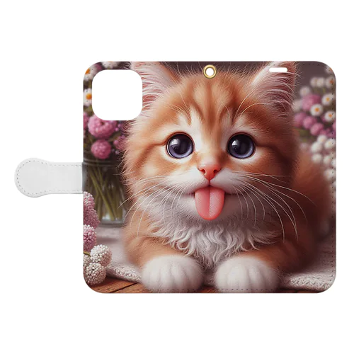 あかんべにゃんこNo.2 Book-Style Smartphone Case