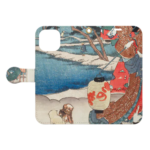 犬　東海道五十三次之内　平塚図 / The 53 Stations of the Tokaido, Hiratsuka Map Book-Style Smartphone Case