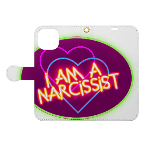 I am a NARCISSIST 手帳型スマホケース