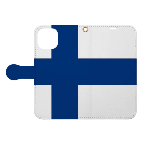 フィンランドの国旗 Book-Style Smartphone Case