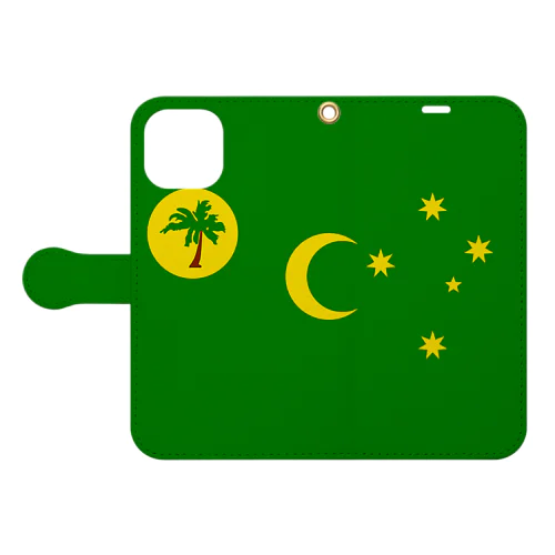 ココス（キーリング）諸島の旗 手帳型スマホケース
