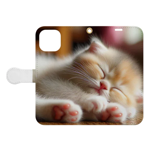 眠るにゃんこシリーズ🐱🐾 Book-Style Smartphone Case