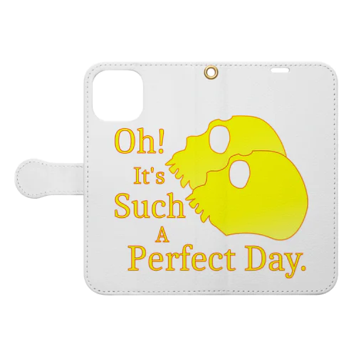 Oh! It's Such A Perfectday.（黄色） 手帳型スマホケース