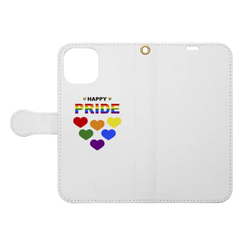 ６HEART（HAPPY PRIDE） 手帳型スマホケース