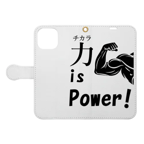 チカラ is power! 手帳型スマホケース