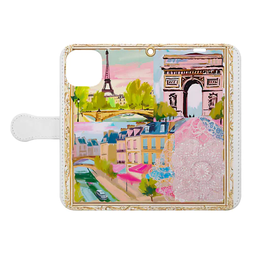 憧れのパリ🗼美しい風景🖼✨ Book-Style Smartphone Case