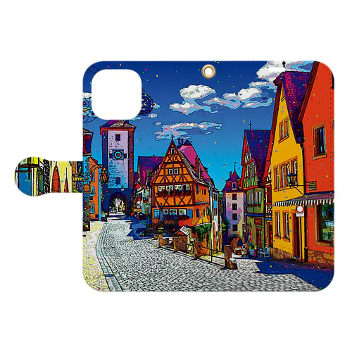 ドイツ ローテンブルクのプレーンライン Book-Style Smartphone Case