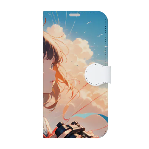 未来を見る少女 Book-Style Smartphone Case
