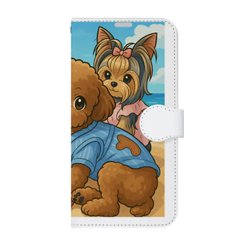 マロンとショコラの休日リゾート Book-Style Smartphone Case