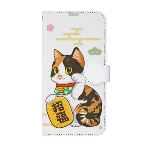 招き愛猫　まおまお Book-Style Smartphone Case