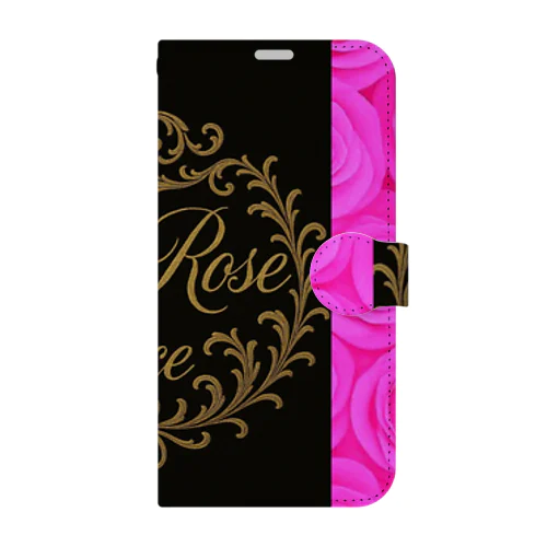 ショッキングピンク💖ロココローズパレス🌹✨️ Book-Style Smartphone Case