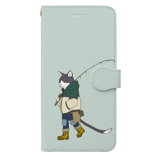 Forest cat(釣りver.) Book-Style Smartphone Case