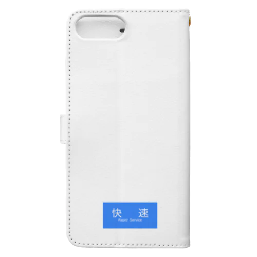 快速 電車 種別表示（青） Book-Style Smartphone Case