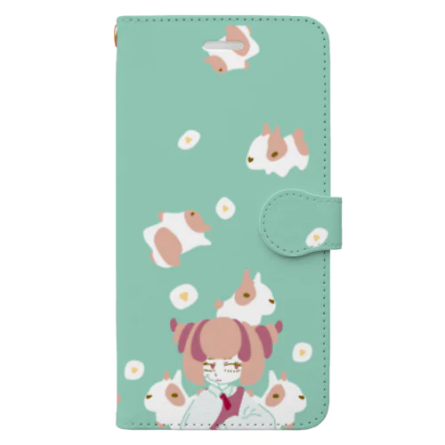 ふるふるうさぎ Book-Style Smartphone Case