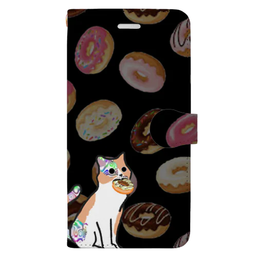 doping donut cat 2 手帳型スマホケース